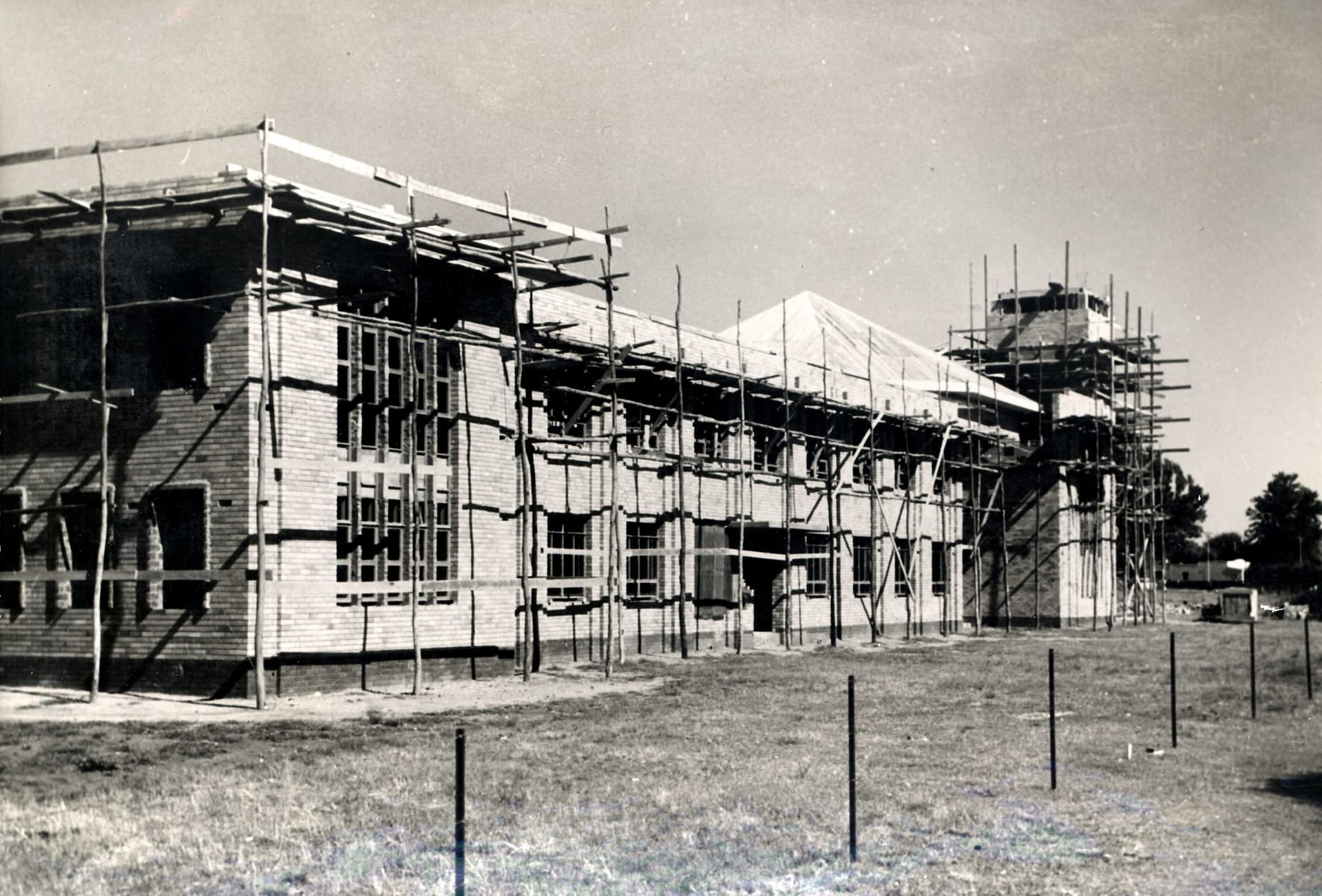 The third Theological School and the church under construction, November 1951.