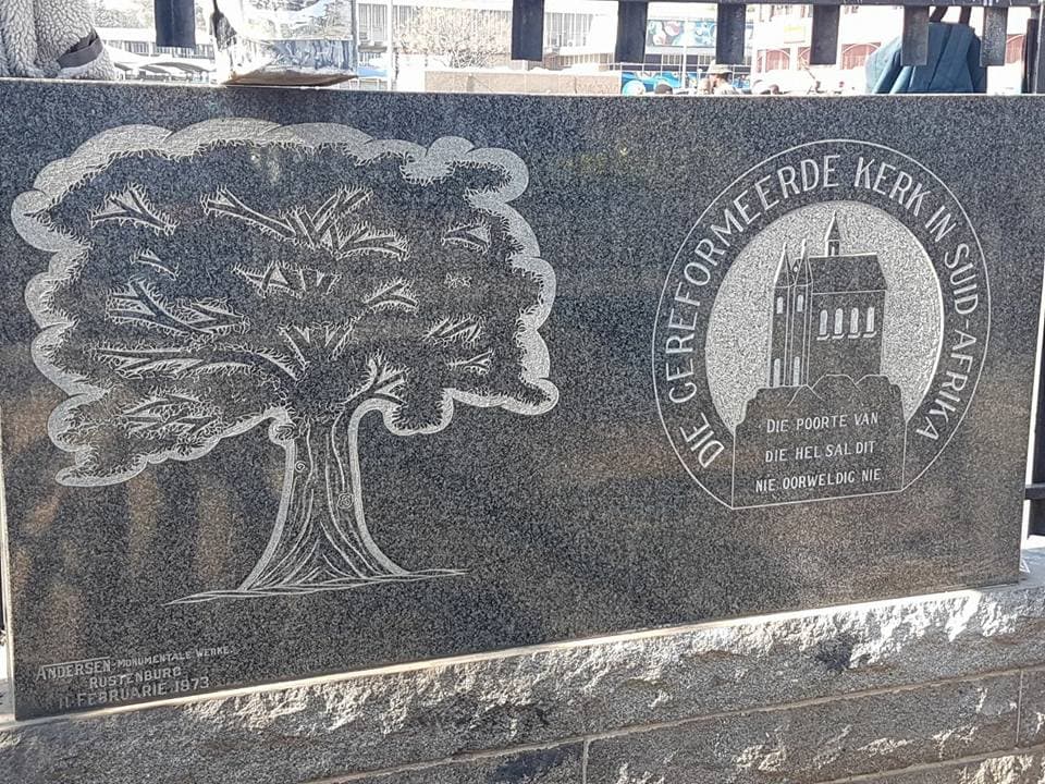 The GKSA memorial stone in Rustenburg